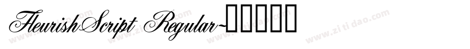 FleurishScript Regular字体转换